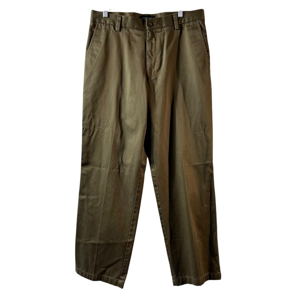 Dockers San Fransisco Straight Fit Flat Front‎ Khaki Pants 33 x 30  (2939)